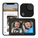 Monitor De Bebê Para Carro Ellie Baby 2k Uhd Com Rastreamento Facial Ai