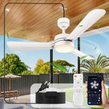 Ventilador De Teto Com Luzes Pblala 36 Led 40w 3000-6500k Controle Remoto
