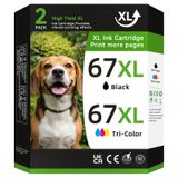 Cartuchos De Tinta Nvn 67xl Compatíveis Com Hp 67 Preto/colorido