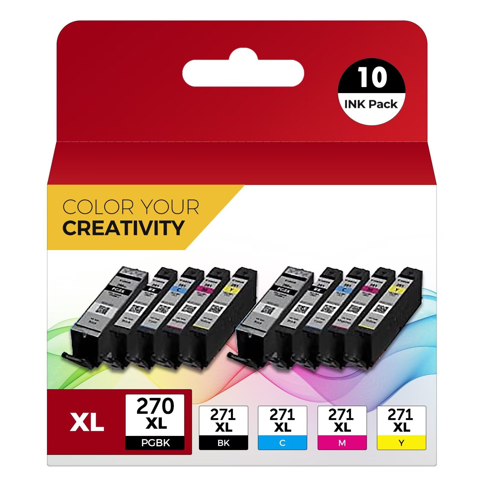 Cartuchos De Tinta Osir Pgi-270xl Cli-271xl 10 Cores Para Canon