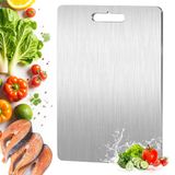 Tábua De Corte Ufjeg Titanium 18x12cm, Não Tóxica, Lavável Na Máquina De Lavar Louça