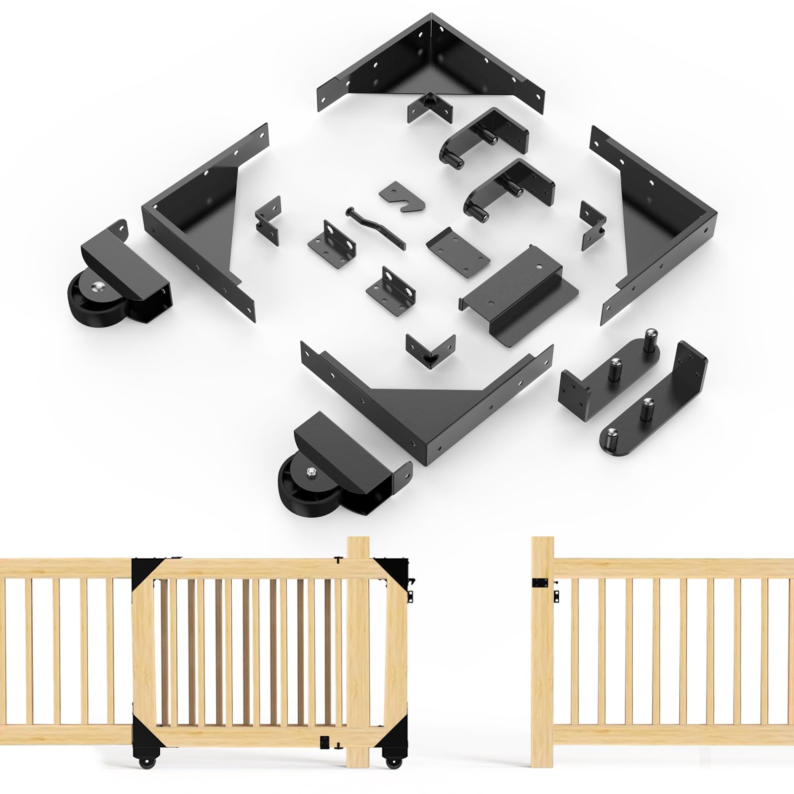 Kit De Portão Deslizante Mofeez Heavy Duty Rolling Gate Hardware