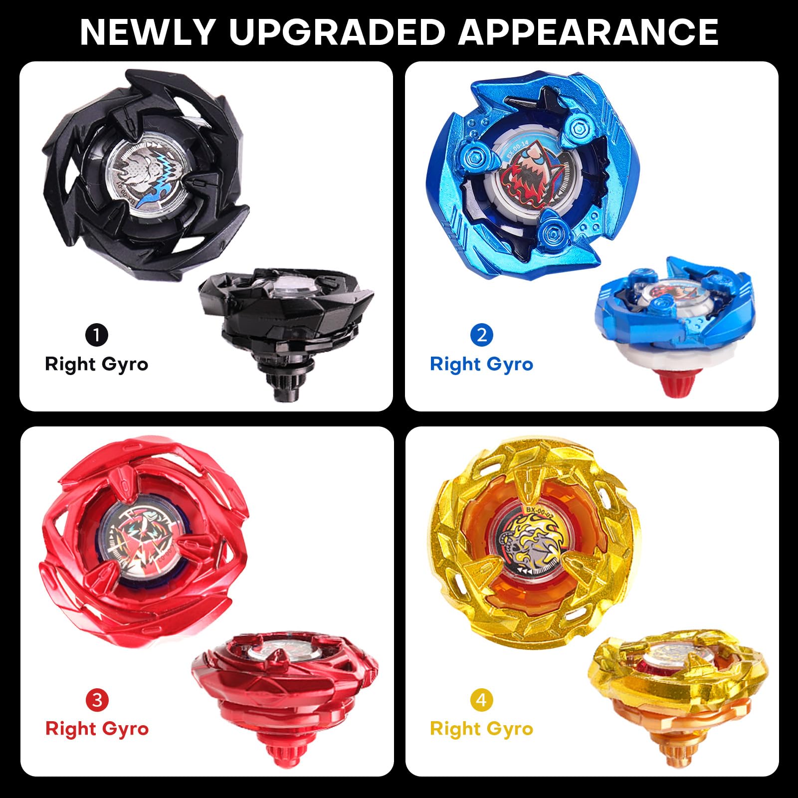 Conjunto De Batalha Gyro X Stadium Dezawrty Com 4 Tampas, 2