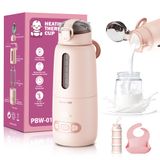 Aquecedor De Mamadeiras Portátil Sunnaltree Com Dispensador De Fórmulas Rosa