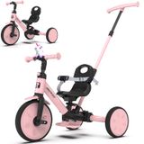 Triciclo Infantil Ridyee 5 Em 1 Conversível Push Trike Rosa 1,5-3y