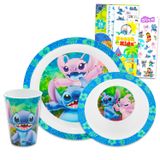 Conjunto De Louças Disney Stitch Para Crianças Com Prato, Tigela, Xícara