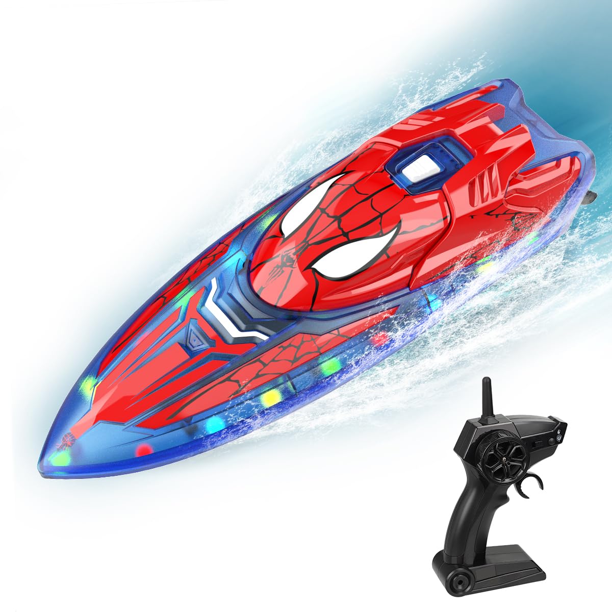 Rc Boat Fullware Spider Hero Com Luzes Led Para Crianças Com Bateria