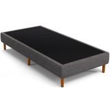 Base Para Cama Box Solteiro 88cm Sleep W01 Linho Cinza Escuro - Lyam Decor