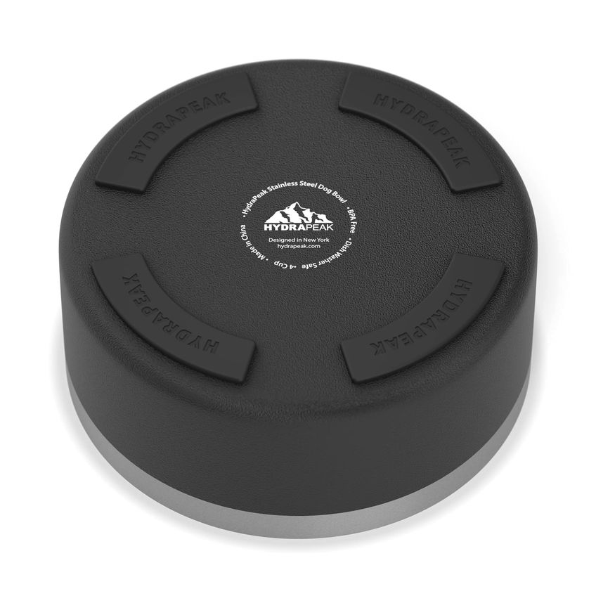 Taça Para Cães Hydrapeak De Aço Inoxidável Antiderrapante 950 Ml/1,9 L Preta - imagem 3