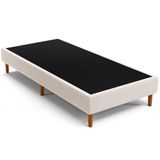 Base Para Cama Box Solteiro 88cm Sleep W01 Suede Bege - Lyam Decor