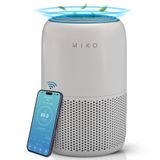 Purificador De Ar Miko Para Alergias Domésticas E Animais De Estimação Em Quarto Cinza