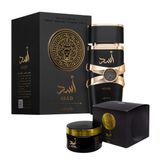 Perfume Lattafa Masculino Asad Preto 100ml Edp + Creme Corporal Asad: Uma Fragância Sofisticada E Distinta