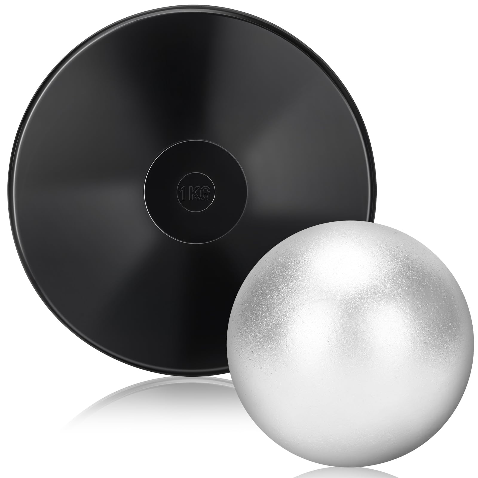 Shot Put Set Zealor 1 Kg De Disco De Borracha E 4 Kg De Ferro Shot Put