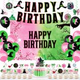 Decorações De Festa Pekeng, 57 Peças, Verde, Rosa, Festa De Aniversário