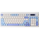 Teclado Aula S99 Pro Cute Creamy Com Teclado Numérico Rgb Roxo