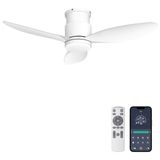 Ventilador De Teto Ohniyou 42" Embutido Com Luzes Remotas Brancas
