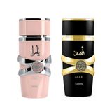 Perfume Feminino Yara Rosa 100ml + Perfume Asad Preto 100ml Eau De Parfum