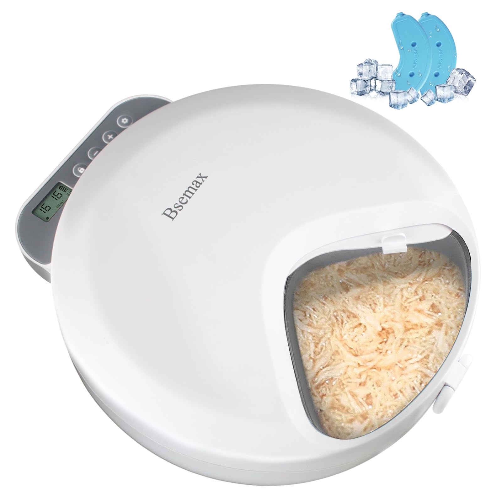 Alimentador Automático Para Gatos Com Alimentos Úmidos Bsemax 4 Meal Timed Fresh Food