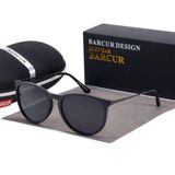 Óculos Feminino Clássico Lente Polarizada Design Titanium Uv400 Preto