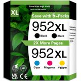 Cartucho De Tinta Targetoner 952xl 952 Xl, Pacote Com 5 Unidades Para Hp Officejet
