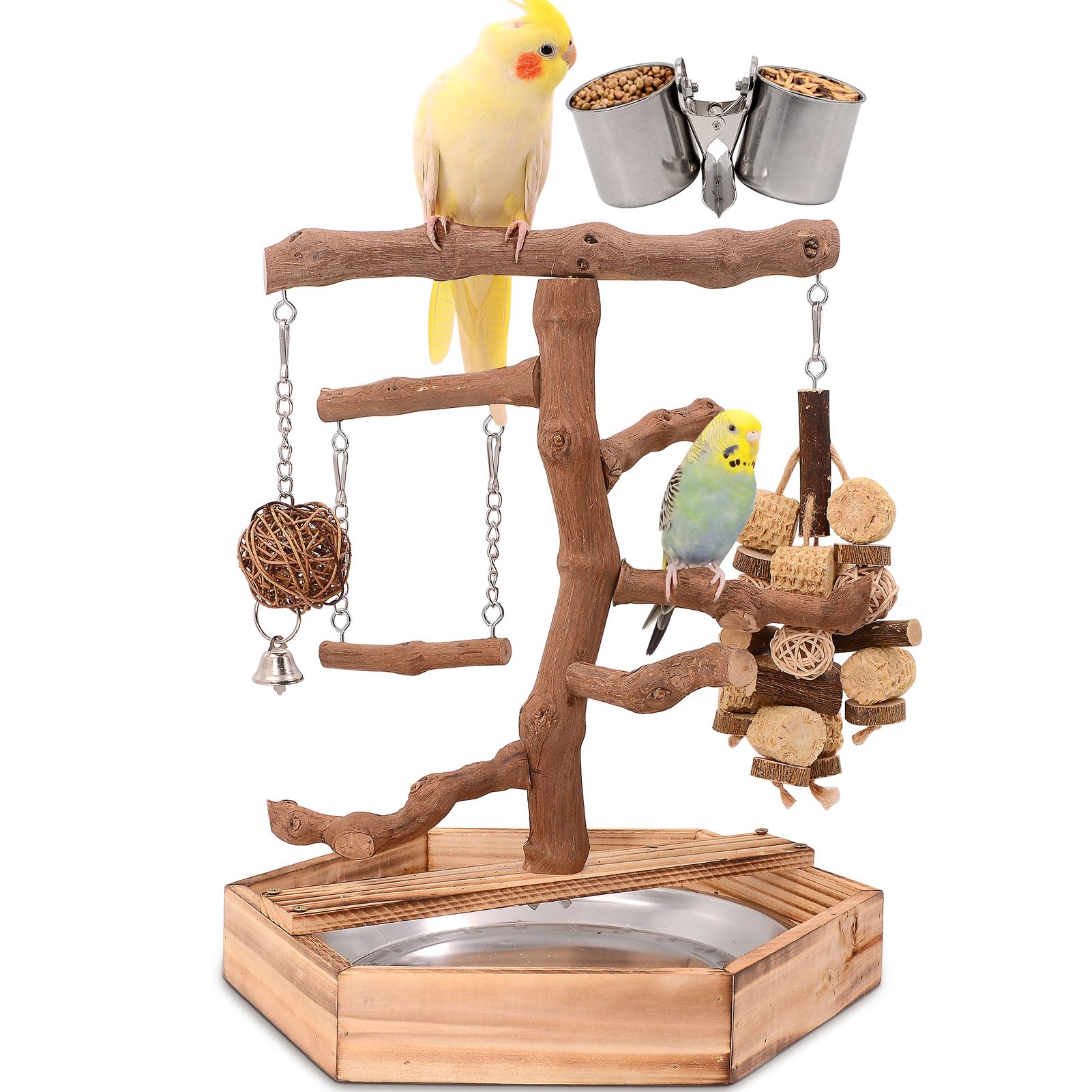 Bird Playground Limio Madeira De Uva Natural Para Pássaros Pequenos