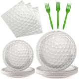 Decorações De Festa Golf Miucat Serve 24 Pessoas Com Pratos E Guardanapos