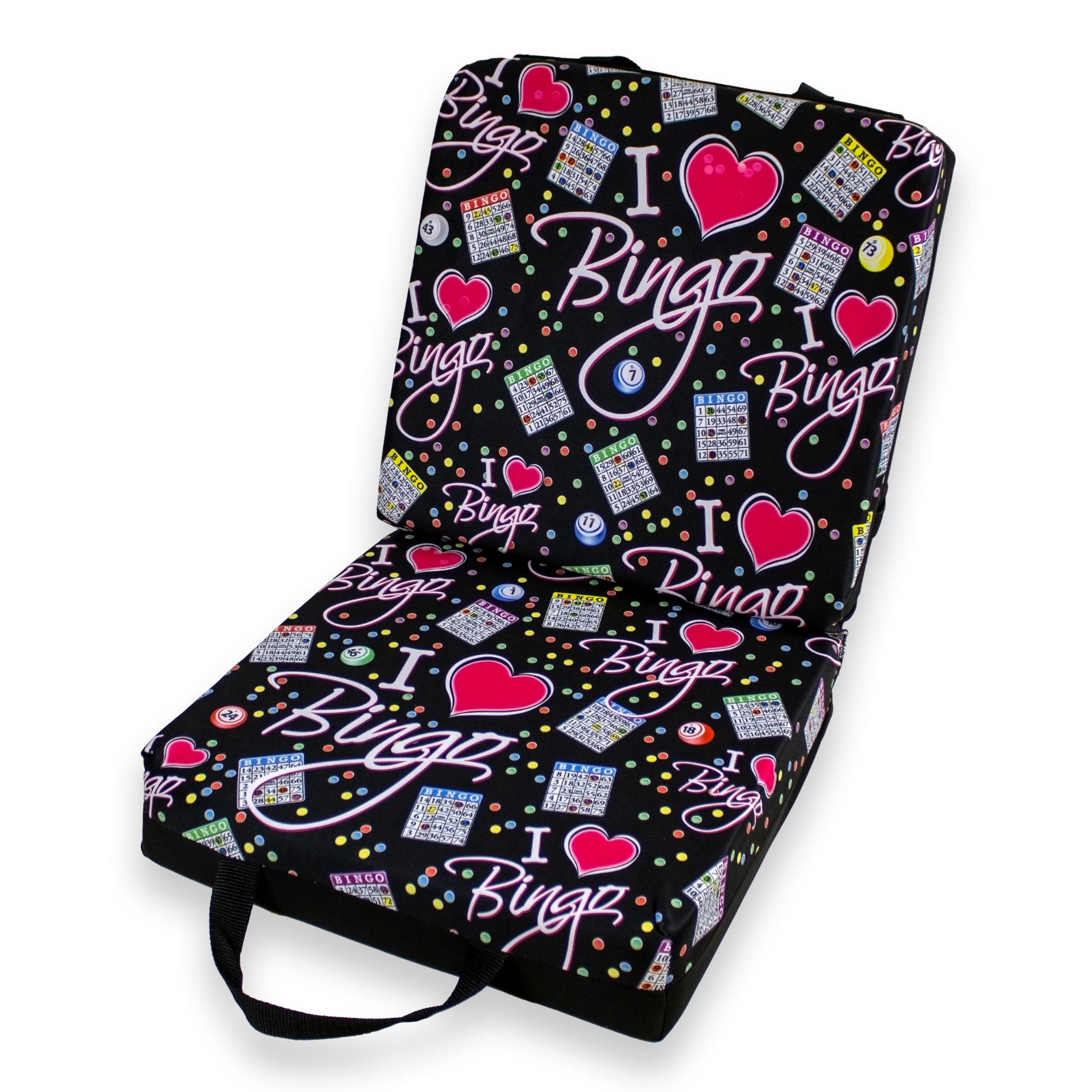Cushion Bingo Innovation I Love Bingo Black Pattern