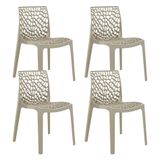Kit 4 Cadeiras Gruvyer Design Cozinha Sala De Estar Jantar