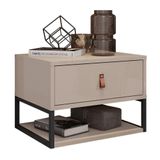 Mesa De Cabeceira Suspensa Sigma 1 Gaveta Off White - Casa D Off White