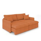 Sofá Retrátil Reclinável 3 Lugares 194cm Maili Bouclê Terracota K01 - D&#39;rossi