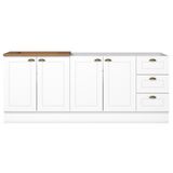 Balcao Pia 120cm Balcao Cooktop 80cm Americana Branco Nature Henn