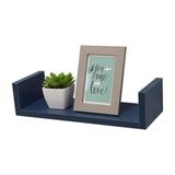 Prateleira em U 80X25cm Azulcom Suporte Invisível