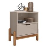 Mesa De Cabeceira Antares 1 Gaveta Off White - Casa D Off White