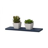 Prateleira 90X15cm Azul com Suporte Invisível