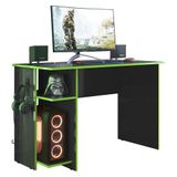 Mesa Para Computador Gamer 3875 Preto Fosco-verde - Qmovi Preto Fosco-verde