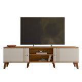 Rack Bancada Denver 180cm Nature-off White Para Tv Até 75? - Peternella Móveis Nature-off White