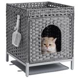 Caixa De Areia Para Gatos Setvson Hidden Furniture Grey