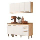 Cozinha Modulada Intenza Lily 4 Peças Freijó-off White Cristal - Nicioli Freijó-off White Cristal
