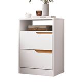 Mesa De Cabeceira Sole 2 Gavetas Flex Branco-freijó - Móveis Albatroz Branco-freijó