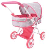 Carrinho De Bebê Baby Doll Bebamour 2 Em 1 Com Berço Removível Cinza