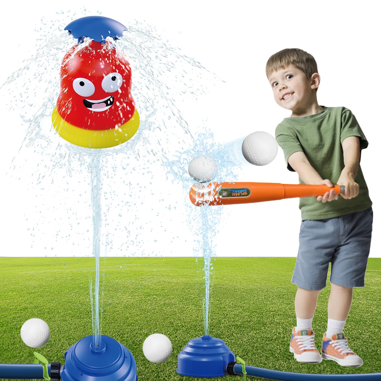 Sprinkler De Água Toy Splashora Baseball 2 Em 1 Para Crianças