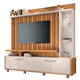 Estante Home Theater Titan Ripado Cinamomo-off White Para Tv Até 60? - Hb Móveis Cinamomo-off White
