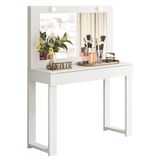 Escrivaninha Penteadeira Camarim Real Branco Fosco - Mobler Branco Fosco