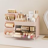 Organizador De Maquiagem Delamu Com Gavetas Para Vanity Pink