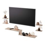Rack Tv Suspenso Para Quarto Sala Carvalho 115cm