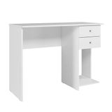 Mesa Escrivaninha 4115 2 Gavetas Branco - Qmovi Branco