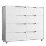 Cômoda Doble 8 Gavetas Branco Fosco - Móveis Albatroz Branco Fosco