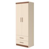Guarda Roupa Infantil Chiara 2 Portas E 2 Gavetas Off White-carvalho - Phoenix Baby Off White-carvalho