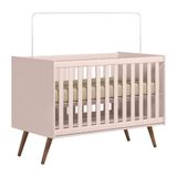 Berço Mini Cama Q Encanto Retrô Rosa - Qmovi Rosa