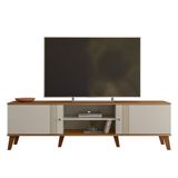 Rack Bancada Denver 180cm Off White-nature Para Tv Até 75? - Peternella Móveis Off White-nature